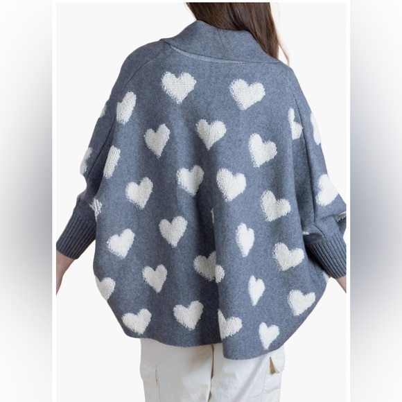 SAACHI RIBBED HEART CARDIGAN one size - Picture 4 of 12